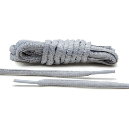 LIGHT GREY - THIN OVAL LACES [T05]