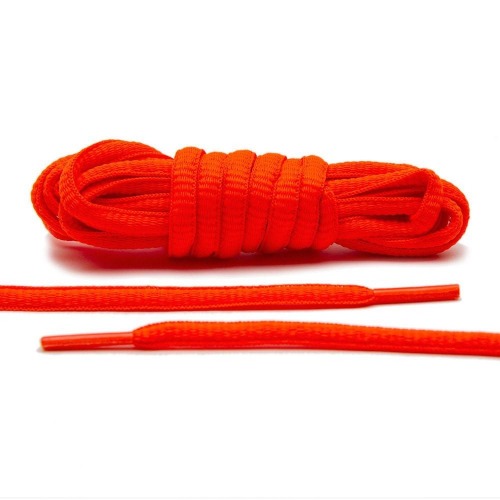 FLAMING ORANGE - THIN OVAL LACES [T03]