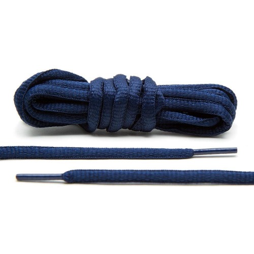 NAVY BLUE - THIN OVAL LACES [T06]