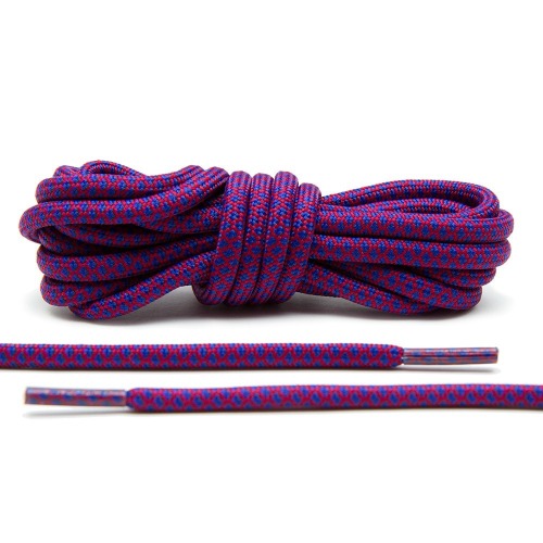 NAVY BLUE/BURGUNDY ROPE LACES [R31]